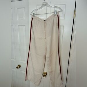 J. Crew Cream Textured Drawstring Lounge Pants
